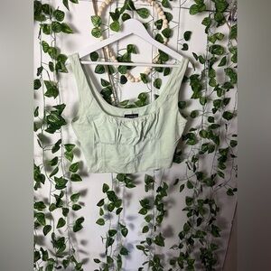 Kittenish Light Green Tank Top